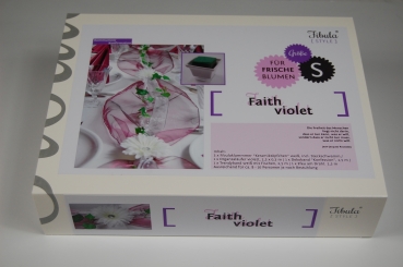 Fibula[Style]® Komplettset "Faith violet" für Frischblumen Größe S